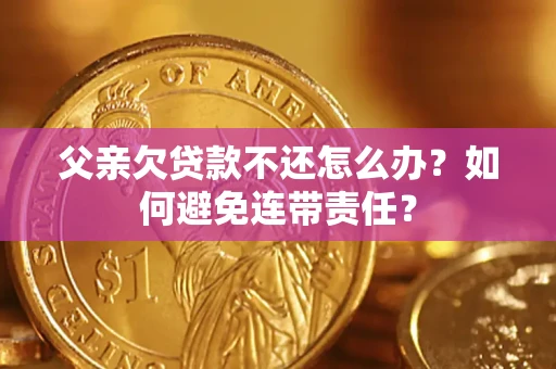 北京父亲欠贷款不还怎么办？如何避免连带责任？