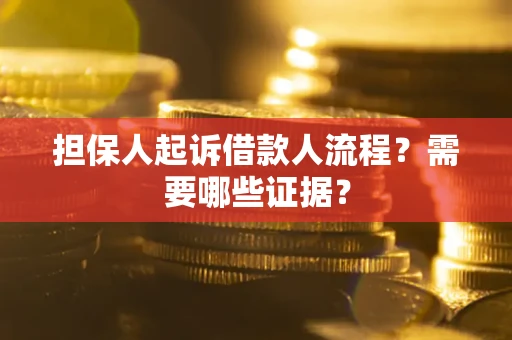 北京担保人起诉借款人流程？需要哪些证据？